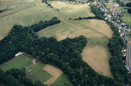 Foto: slawische Befestigung auf dem Zschaitzer Burgberg