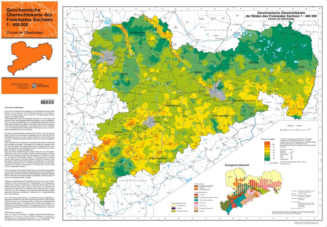 Geochemische Übersichtskarte Chrom